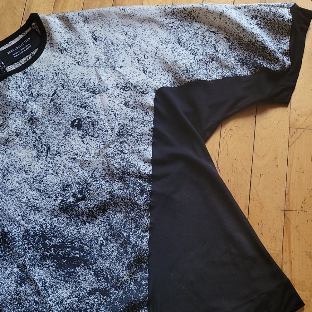 Zara / Block pattern tee - Picture 3 of 6